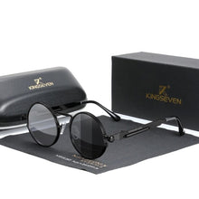 Load image into Gallery viewer, KINGSEVEN High Quality Gothic Steampunk Retro Polarized Sunglasses Vintage Round Metal Frame | TheKedStore