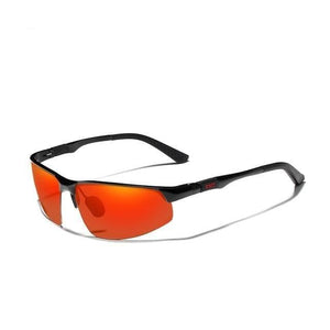 The KedStore Black Red KINGSEVEN Driving Series Polarized Men Aluminum Sunglasses Blue Mirror Lens Sun Glasses | TheKedStore