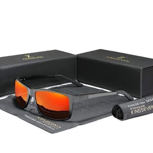 The KedStore Black Red KINGSEVEN Men/Women Sunglasses Aluminum Magnesium Polarized | TheKedStore