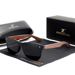 KINGSEVEN Handmade Sunglasses Polarized Walnut Wooden Eyewear Mirror Vintage Oculos de sol | TheKedStore