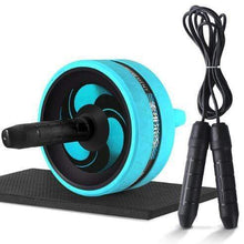 Load image into Gallery viewer, The KedStore Blue C with Rope / 12.99&quot;*6.61&quot; 2 in 1 ab roller &amp; jump rope no noise abdominal wheel with mat for arm waist leg exercise | TheKedStore