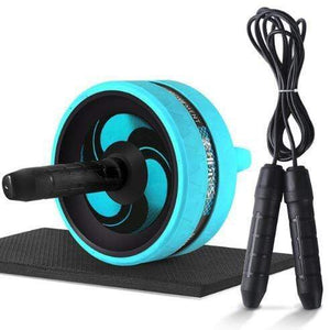 2 in 1 ab roller & jump rope, abdominal wheel with mat for your arm, waist & leg exercise | TheKedStore