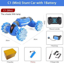 Load image into Gallery viewer, The KedStore BLUE C1Mini 1B Hand Controlled Remote Control Stunt Car MINI 4WD RC | TheKedStore
