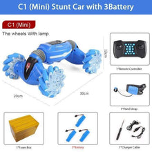 Load image into Gallery viewer, The KedStore BLUE C1Mini 3B Hand Controlled Remote Control Stunt Car MINI 4WD RC | TheKedStore