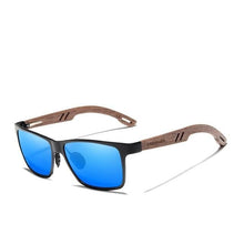 Load image into Gallery viewer, The KedStore Blue Walnut Wood KINGSEVEN Aluminum+Walnut Wooden Handmade Sunglasses