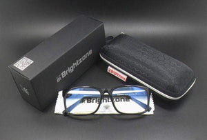The KedStore Bright black Case 2 Glasses with Anti Blue Light Blocking Filter - Reduces Digital Eye Strain - Clear Regular Computer Gaming Glasses