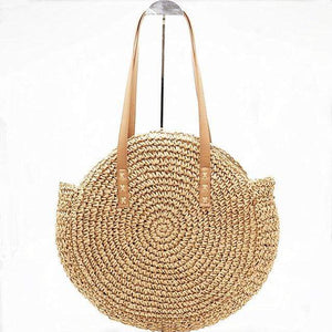 The KedStore brown / big Ladies Large handbag - hand-woven big straw bag - beach holiday bag