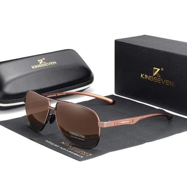 KINGSEVEN Aluminum Sunglasses Polarized Mirror Sun Glasses Oculos de sol | TheKedStore