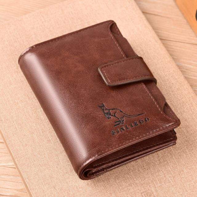 The KedStore Brown Men's RFID Blocking Anti Theft Wallets - Leather Wallet