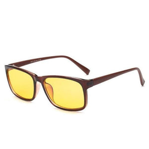 The KedStore Brown Yellow lens Glasses with Anti Blue Light Blocking Filter - Reduces Digital Eye Strain - Clear Regular Computer Gaming Glasses