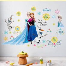 Load image into Gallery viewer, The KedStore C043-F Elsa Anna princess wall stickers Disney Frozen wall decals.