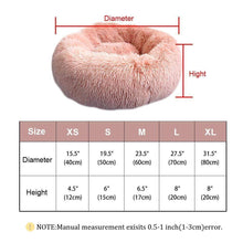 Load image into Gallery viewer, The KedStore Calming Dog Bed For Anxiety Relieving &amp; Cuddling Your Pet In Round Orthopedic Soft Long Plush Cat Dog Bed Cushion