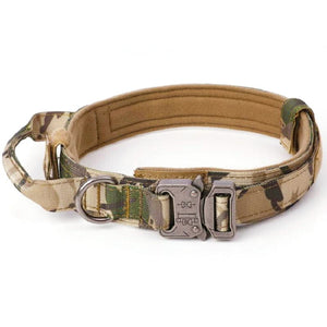 The KedStore Camouflage Collar / M (34-42cm) / China Military Tactical Adjustable Dog Collar with Leash-Control Handle | TheKedStore