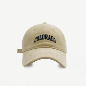 The KedStore COLORADO-beige / Adjustable Cotton Men Women Girls Baseball Caps Solid Embroidery Cap Adjustable Baseball Hats