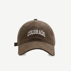 The KedStore COLORADO-coffee / Adjustable Cotton Men Women Girls Baseball Caps Solid Embroidery Cap Adjustable Baseball Hats
