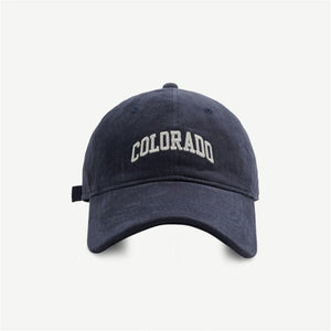The KedStore COLORADO-deepblue / Adjustable Cotton Men Women Girls Baseball Caps Solid Embroidery Cap Adjustable Baseball Hats
