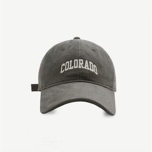 The KedStore COLORADO-grey / Adjustable Cotton Men Women Girls Baseball Caps Solid Embroidery Cap Adjustable Baseball Hats