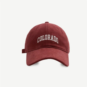 The KedStore COLORADO-wine red / Adjustable Cotton Men Women Girls Baseball Caps Solid Embroidery Cap Adjustable Baseball Hats