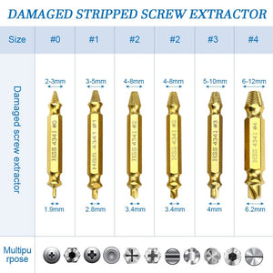 The KedStore Damaged Screw Extractor / Drill Bit Extractor / Drill Set Bolt Extractor / Bolt Stud Remover Tool - 5pcs