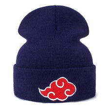 Load image into Gallery viewer, The KedStore dark blue Akatsuki Logo Beanies Japanese Anime Winter Knitted Hats Embroidery Uchiha Warm Skullies Beanie Skiing Knit Hats Hat Hip Hop