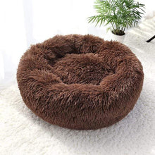 Load image into Gallery viewer, The KedStore Dark Coffee / Diameter 60cm Calming Dog Bed For Anxiety Relieving &amp; Cuddling Your Pet In Round Orthopedic Soft Long Plush Cat Dog Bed Cushion