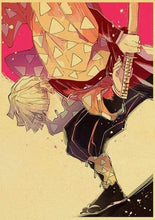 Load image into Gallery viewer, Demon Slayer: Kimetsu no Yaiba Tanjirou Nezuko Anime Poster Kraft Paper Poster - Wall Stickers