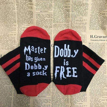Load image into Gallery viewer, The KedStore Dobby is free 11 Socks If You can read this Bring Me a Glass of Wine Socks