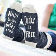 Load image into Gallery viewer, The KedStore Dobby is free 2 Socks If You can read this Bring Me a Glass of Wine Socks