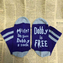 Load image into Gallery viewer, The KedStore Dobby is free 4 Socks If You can read this Bring Me a Glass of Wine Socks