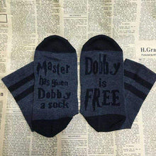 Load image into Gallery viewer, The KedStore Dobby is free 5 Socks If You can read this Bring Me a Glass of Wine Socks