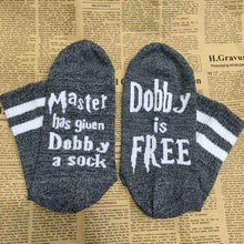 Load image into Gallery viewer, The KedStore Dobby is free 6 Socks If You can read this Bring Me a Glass of Wine Socks