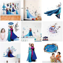 Load image into Gallery viewer, Elsa Anna princess wall stickers Disney Frozen wall decals.