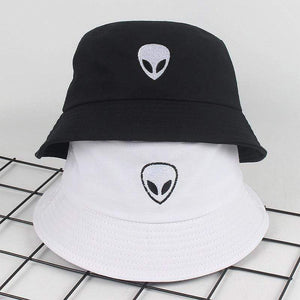 The KedStore Embroidery Aliens Foldable Bucket panama hat | TheKedStore
