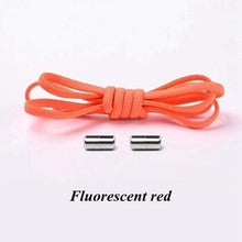 Load image into Gallery viewer, The KedStore Fluorescent red No tie Shoelaces Round Elastic Shoe Laces For Sneakers Shoelace Quick Lazy Laces Shoestrings