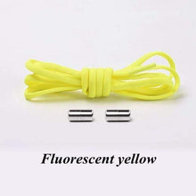 Load image into Gallery viewer, The KedStore Fluorescent yellow No tie Shoelaces Round Elastic Shoe Laces For Sneakers Shoelace Quick Lazy Laces Shoestrings