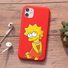 Load image into Gallery viewer, The KedStore For iPhone 11 / tpu A1256-red Homer J Simpson funny Bart Simpson Coque Cartoon Phone Case For iPhone 11 PRO MAX 6s 8 7 Plus | TheKedStore