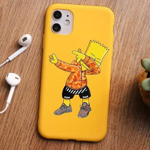 The KedStore For iPhone 11 / tpu A1257-Yellow Homer J Simpson funny Bart Simpson Coque Cartoon Phone Case For iPhone 11 PRO MAX 6s 8 7 Plus | TheKedStore