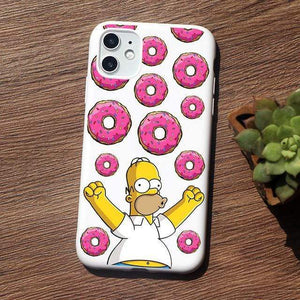 The KedStore For iPhone 11 / tpu A1260-white Homer J Simpson funny Bart Simpson Coque Cartoon Phone Case For iPhone 11 PRO MAX 6s 8 7 Plus | TheKedStore
