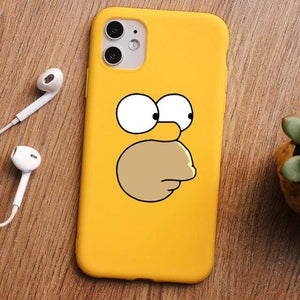 The KedStore For iPhone 11 / tpu A1405-Yellow Homer J Simpson funny Bart Simpson Coque Cartoon Phone Case For iPhone 11 PRO MAX 6s 8 7 Plus | TheKedStore