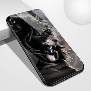The KedStore for iPhone 7 8 plus / 03163 / Silicon TPU case iPhone glass / TPU back cover Lion anime phone case