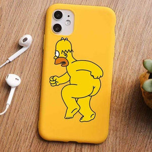 The KedStore For iPhone X or XS / tpu Q831-Yellow Homer J Simpson funny Bart Simpson Coque Cartoon Phone Case For iPhone 11 PRO MAX 6s 8 7 Plus | TheKedStore