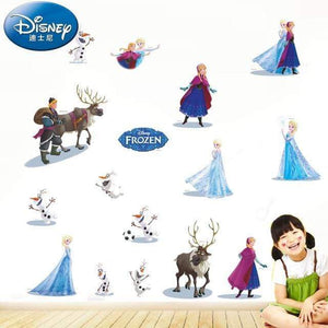 The KedStore FZ007 Elsa Anna princess wall stickers Disney Frozen wall decals.