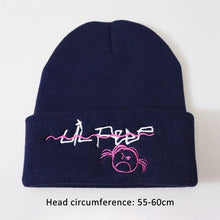 Load image into Gallery viewer, The KedStore Girl navy blue Lil Peep Beanie Embroidery Repper Love Knit Cap Knitted Skullies Warm Winter Unisex Ski Hip Hop Hat