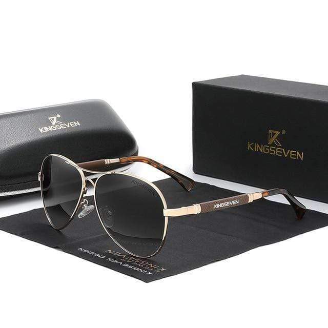 KINGSEVEN Quality Titanium Alloy Sunglasses Polarized Pilot Mirror Eyewear Oculos de sol | TheKedStore