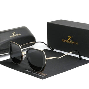 The KedStore Gold Gray N7832 KINGSEVEN Women's Sunglasses Gradient Polarized Lens Butterfly Oculos Feminino | TheKedStore