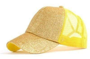 The KedStore gold Sequins Glitter Ponytail Baseball Caps Sequins Shining Adjustable Snapback