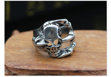 Load image into Gallery viewer, The KedStore Gothic Punk Stainless Steel Ring Retro Rabbit Snake Tiger Wolf Rings Skeleton Devil Evil Eye Ring
