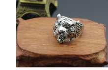 Load image into Gallery viewer, The KedStore Gothic Punk Stainless Steel Ring Retro Rabbit Snake Tiger Wolf Rings Skeleton Devil Evil Eye Ring