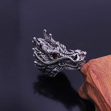 Load image into Gallery viewer, The KedStore Gothic Punk Stainless Steel Ring Retro Rabbit Snake Tiger Wolf Rings Skeleton Devil Evil Eye Ring