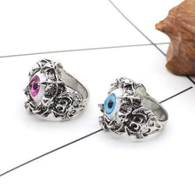 Load image into Gallery viewer, The KedStore Gothic Punk Stainless Steel Ring Retro Rabbit Snake Tiger Wolf Rings Skeleton Devil Evil Eye Ring